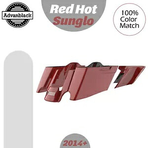 CVO テーパードストレッチ拡張サドルバッグ ハーレー 2014+ RED HOT SUNGLO に適合 CVO Tapered Stretched Extended Saddlebags Fits Harley 2014+ RED HOT SUNGLO 【並行輸入品】