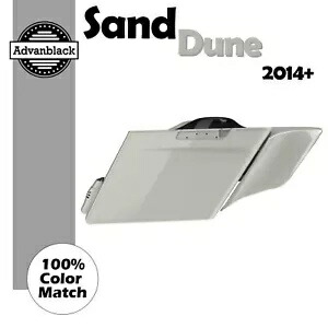 Sand Dune ストレッチサドルバッグサイドカバーは 2014 年以降のハーレーツーリングに適合します Sand Dune Stretched Saddlebag Side Covers Fits 2014+ Harley Touring 【並行輸入品】