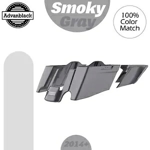 CVO テーパードストレッチ拡張サドルバッグ ハーレー 2014+ スモーキーグレーに適合 CVO Tapered Stretched Extended Saddlebags Fits Harley 2014+ SMOKY GRAY 【並行輸入品】
