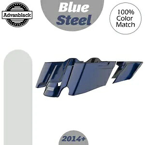 CVO テーパードストレッチ拡張サドルバッグはハーレー 2014+ ブルースチールに適合 CVO Tapered Stretched Extended Saddlebags Fits Harley 2014+ BLUE STEEL 【並行輸入品】