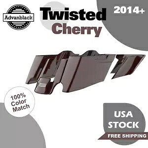 ツイストチェリー CVO テーパード拡張ストレッチサドルバッグ ハーレーツーリング 14+ Twisted Cherry CVO Tapered Extended Stretched Saddlebags For Harley Touring 14+ 【並行輸入品】