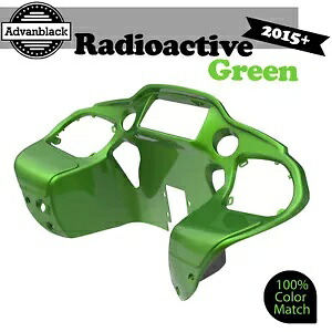 Advanblack 放射性グリーン インナーフェアリング ハーレー ツーリング ロード グライド 2015up に適合 Advanblack Radioactive Green Inner Fairing Fits Harley Touring Road Glide 2015up 【並行輸入品】