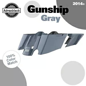 ガンシップ グレー CVO テーパード エクステンデッド ストレッチ サドルバッグ ハーレー ツーリング 14+用 Gunship Gray CVO Tapered Extended Stretched Saddlebags For Harley Touring 14+ 【並行輸入品】
