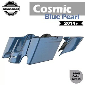 コズミックブルーパールストレッチ拡張サドルバッグ 14+ ハーレー FLHR FLHXS FLTRX 用 Cosmic Blue Pearl Stretched Extend Saddlebags For 14+ Harley FLHR FLHXS FLTRX 【並行輸入品】