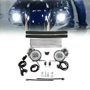 クリアレンズ LED フォグライトキット クールホワイト ホンダ ゴールドウィング GL1800 2018-2023用 Clear Lens LED Foglight Kit Cool White Fit For Honda Goldwing GL1800 2018-2023 【並行輸入品】