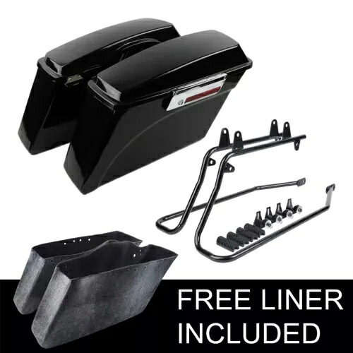 ハードサドルバッグバッグ 変換ブラケット付き ハーレーヘリテージソフテイル 1986-2013用 Hard Saddlebags Bag w/ Conversion Brackets For Harley Heritage Softail 1986-2013 【並行輸入品】