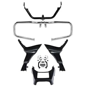 チョップドエンジンガードバーフェアリングチンスポイラーハーレーロードグライド17-24に適合 Chopped Engine Guard Bar Fairings Chin Spoilers Fit For Harley Road Glide 17-24 【並行輸入品】｜カスタムパーツ WORLD倉庫