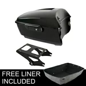 キングパック トランク ブラック マウント ラック ハーレー ツアー パック CVO ストリート グライド 14-24 に適合 King Pack Trunk Black Mount Rack Fit For Harley Tour Pak CVO Street Glide 14-24 【並行輸入品】