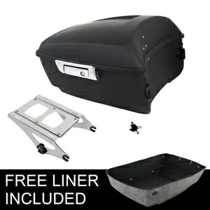 マットブラック キング トランク ツーアップ マウント ハーレー ツアー パック ストリート グライド 2014-24 に適合 Matte Black King Trunk Two Up Mount Fit For Harley Tour Pak Street Glide 2014-24 【並行輸入品】｜カスタムパーツ WORLD倉庫