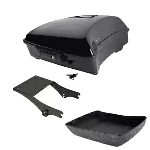 チョップドパック トランクマウントラック ハーレーツアーパック ロードグライド 1997-2008 ブラックに適合 Chopped Pack Trunk Mount Rack Fit For Harley Tour Pak Road Glide 1997-2008 Black 【並行輸入品】|カスタムパーツ WORLD倉庫
