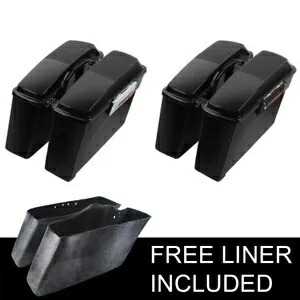 ハードサドルバッグ 6x9インチスピーカー蓋付き ハーレーエレクトラロードグライド1994-2013に適合 Hard Saddlebags w/ 6x9\