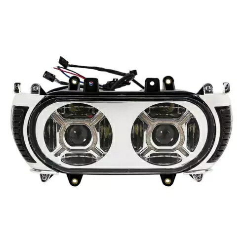 クローム LED ヘッドライトサイドマーカーライトハーレーロードグライド 2015-2024 18 17 に適合 Chrome LED Headlight Side Marker Light Fit For Harley Road Glide 2015-2024 18 17 【並行輸入品】