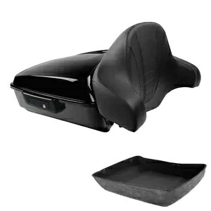 ブラック チョップド パック トランク バックレスト ハーレー ツアーパック ストリート グライド 2014-2024 に適合 Black Chopped Pack Trunk Backrest Fit For Harley Tour-Pak Street Glide 2014-2024 【並行輸入品】｜カスタムパーツ WORLD倉庫