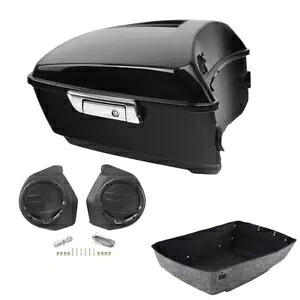 キング トランク スピーカー ポッド付き ハーレー ツーリング ツアー パック エレクトラ グライド 14-2024 に適合 King Trunk w/ Speaker Pods Fit For Harley Touring Tour Pak Electra Glide 14-2024 【並行輸入品】