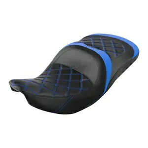 ブラックブルー運転席助手席フィットインディアンチーフクラシックスプリングフィールド14-23 Black Blue Driver Passenger Seat Fit For Indian Chief Classic Springfield 14-23 【並行輸入品】