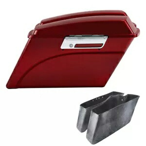 レッドサドルバッグ & 蓋ラッチキーハーレーエレクトラストリートグライド 1994-2013 に適合 Red Saddlebags & Lids Latches Keys Fit For Harley Electra Street Glide 1994-2013 【並行輸入品】