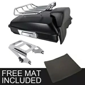 マットブラック レイザー トランク バックレスト マウント ハーレー ツーリング ツアー パック 2009-2013 に適合 Matte Black Razor Trunk Backrest Mount Fit For Harley Touring Tour Pak 2009-2013 【並行輸入品】