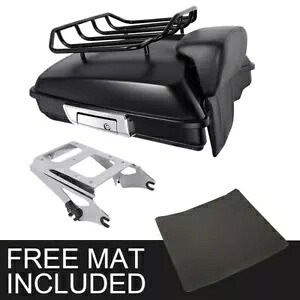 マットブラック カミソリ トランク バックレスト パッド ラック マウント ハーレー ロード グライド 09-13 に適合 Matte Black Razor Trunk Backrest Pad Rack Mount Fit For Harley Road Glide 09-13 【並行輸入品】|カスタムパーツ WORLD倉庫