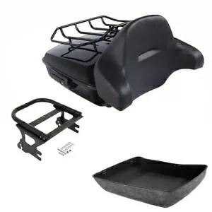 チョップドパック トランク バックレスト マウント ラック ハーレー ツアーパック ツーリング 97-08 米国に適合 Chopped Pack Trunk Backrest Mount Rack Fit For Harley Tour-Pak Touring 97-08 US 【並行輸入品】