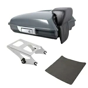 Razor ツアー トランク パッド マウント ラック ハーレー ストリート グライド 2014-24 ガンシップ グレーに適合 Razor Tour Trunk Pad Mount Rack Fit For Harley Street Glide 2014-24 Gunship Gray 【並行輸入品】