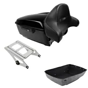 キングトランク バックレスト マウント ラック ハーレー ツーリング ツアーパック ロード グライド 14-24 に適合 King Trunk Backrest Mount Rack Fit For Harley Touring Tour-Pak Road Glide 14-24 【並行輸入品】｜カスタムパーツ WORLD倉庫