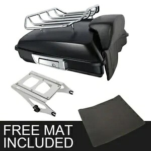 マットブラック トランク バックレスト マウント ラック ハーレー ツアー パック ストリート グライド 14-24 に適合 Matte Black Trunk Backrest Mount Rack Fit For Harley Tour Pak Street Glide 14-24 【並行輸入品】|カスタムパーツ WORLD倉庫