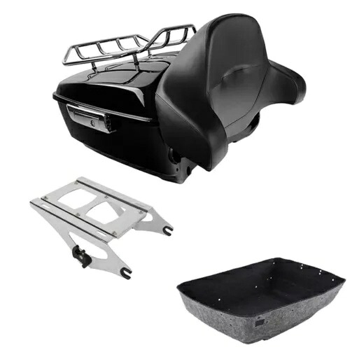 キングトランク バックレスト クローム マウント ラック ハーレー ツーリング ツアー パック 2014-2024 に適合 King Trunk Backrest Chrome Mount Rack Fit For Harley Touring Tour Pack 2014-2024 【並行輸入品】|カスタムパーツ WORLD倉庫