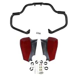 口ひげエンジンガードレッド下部ベントフェアリングインドロードマスター 14-18 に適合 Mustache Engine Guard Red Lower Vented Fairings Fit For Indian Roadmaster 14-18 【並行輸入品】