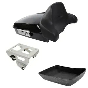 みじん切りトランク背もたれパッドソロマウントラックハーレーツアーパックツーリング 14-24 に適合 Chopped Trunk Backrest Pad Solo Mount Rack Fit For Harley Tour Pak Touring 14-24 【並行輸入品】