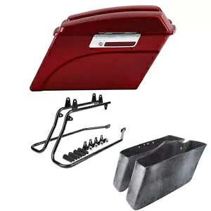 レッドハードサドルバッグ変換ブラケットハーレーヘリテージソフテイル1986-2017に適合 Red Hard Saddlebag Conversion Bracket Fit For Harley Heritage Softail 1986-2017 【並行輸入品】