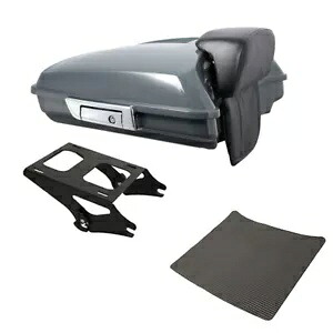 Razor トランク バックレスト マウント付き ハーレー CVO ストリート グライド 14-24 ガンシップ グレーに適合 Razor Trunk Backrest W/ Mount Fit For Harley CVO Street Glide 14-24 Gunship Gray 【並行輸入品】