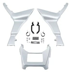 サイドフェアリングチンスポイラーハーレーロードグライド 2017-2024 バラクーダシルバーに適合 Side Fairings Chin Spoiler Fit For Harley Road Glide 2017-2024 Barracuda Silver 【並行輸入品】