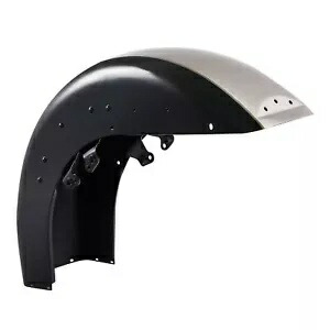 フロントフェンダーハーレーエレクトラトライグライド14-24シルバーフォーチュンブラックテンペストに適合 Front Fender Fit For Harley Electra Tri Glide 14-24 Silver Fortune Black Tempest 【並行輸入品】