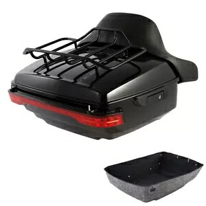 キングパック トランクバックレストラックライト ハーレーロードグライド 2014-2024 ツアーパックに適合 King Pack Trunk Backrest Rack Light Fit For Harley Road Glide 2014-2024 Tour Pak 【並行輸入品】