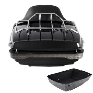 King トランクパッドラックターンブレーキテールランプハーレーツーリング 2014-24 ツアーパックに適合 King Trunk Pad Rack Turn Brake Tail Lamp Fit For Harley Touring 2014-24 Tour Pak 【並行輸入品】