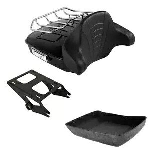 チョップドパック トランク バックレスト マウント ラック ハーレー ロードキング グライド 2014-2024 に適合 Chopped Pack Trunk Backrest Mount Rack Fit For Harley Road King Glide 2014-2024 【並行輸入品】