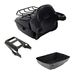 キングパック トランク バックレスト マウント ラック ハーレー ツアー パック ストリート グライド 2009-13 に適合 King Pack Trunk Backrest Mount Rack Fit For Harley Tour Pak Street Glide 2009-13 【並行輸入品】