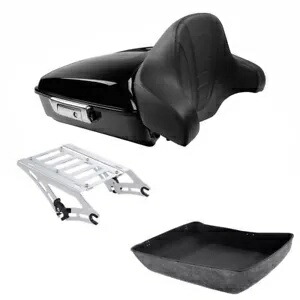 チョップド トランク バックレスト 2 アップ マウント ハーレー ツアー パック ロード グライド 2014-2024 に適合 Chopped Trunk Backrest 2-Up Mount Fit For Harley Tour Pak Road Glide 2014-2024 【並行輸入品】