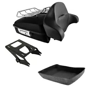 マットチョップトランクバックレストパッドマウントラックハーレーストリートグライド 14-2024 に適合 Matte Chopped Trunk Backrest Pad Mount Rack Fit For Harley Street Glide 14-2024 【並行輸入品】｜カスタムパーツ WORLD倉庫 72,600円