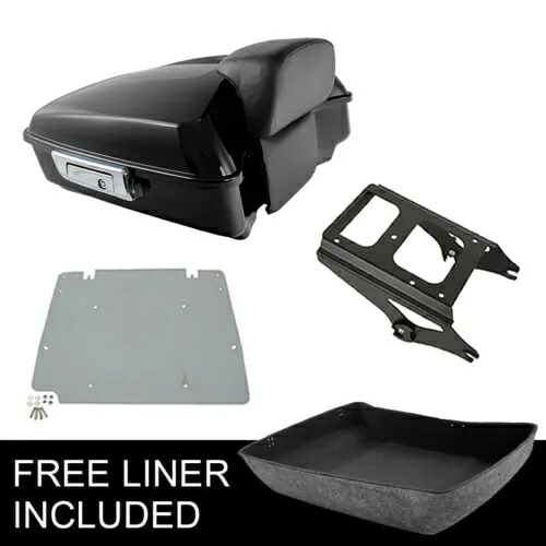 みじん切りトランクバックレストマウントプレートハーレーツアーパックツーリング 2009-2013 12 に適合 Chopped Trunk Backrest Mount Plate Fit For Harley Tour Pak Touring 2009-2013 12 【並行輸入品】