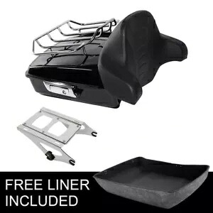 みじん切りトランクバックレストトップラックハーレーツアーパックパックツーリング 2014-2024 に適合 Chopped Trunk Backrest Top Rack Fit For Harley Tour Pak Pack Touring 2014-2024 【並行輸入品】