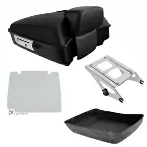 マットチョップトランクバックレストマウントラックプレートハーレーエレクトラグライド 14-24 に適合 Matte Chopped Trunk Backrest Mount Rack Plate Fit For Harley Electra Glide 14-24 【並行輸入品】