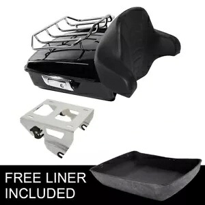 チョップドパック トランク バックレスト ラック ソロ マウント ハーレー ストリート グライド 2014-24 用 Chopped Pack Trunk Backrest Rack Solo Mount Fit For Harley Street Glide 2014-24 【並行輸入品】｜カスタムパーツ WORLD倉庫