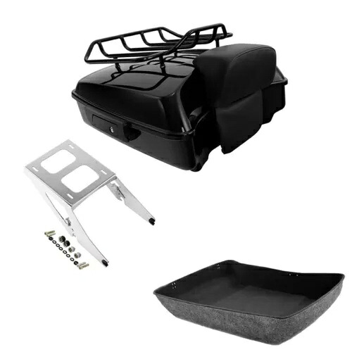 チョップドパック トランク バックレスト ラック マウント ハーレー ツアー パック スポーツ グライド 18-21 に適合 Chopped Pack Trunk Backrest Rack Mount Fit For Harley Tour Pak Sport Glide 18-21 【並行輸入品】