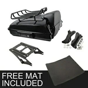 ブラック レイザー トランク パッド 荷物マウント ドッキング ハーレー CVO ロード グライド 14-24 用 Black Razor Trunk Pad Luggage Mount Docking Fit For Harley CVO Road Glide 14-24 【並行輸入品】