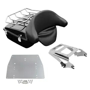 みじん切りトランクバックレスト & マウントプレートハーレーツアーパックツーリンググライド 09-13 に適合 Chopped Trunk Backrest & Mount Plate Fit For Harley Tour Pak Touring Glide 09-13 【並行輸入品】