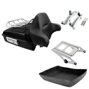 チョップドパックトランクバックレストラックドッキングフィットハーレーツアーパックツーリング 2014-24 Chopped Pack Trunk Backrest Rack Docking Fit For Harley Tour Pak Touring 2014-24 【並行輸入品】