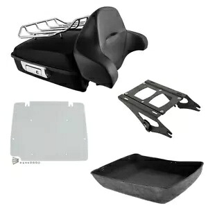 マットチョップドトランク ツーアップマウントプレート ハーレーツアーパックツーリング 2014-2024 に適合 Matte Chopped Trunk Two Up Mount Plate Fit For Harley Tour Pak Touring 2014-2024 【並行輸入品】|カスタムパーツ WORLD倉庫