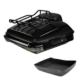 ブラックみじん切りトランクバックレストラックライトハーレーツアーパックロードグライド14-24用 Black Chopped Trunk Backrest Rack Light Fit For Harley Tour-Pak Road Glide 14-24 【並行輸入品】｜カスタムパーツ WORLD倉庫 77,440円