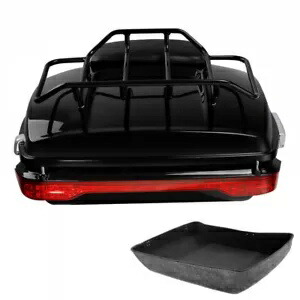 みじん切りパック トランク パッド 荷物ラック LED ライト ハーレー ストリート グライド 14-24 に適合 Chopped Pack Trunk Pad Luggage Rack LED Light Fit For Harley Street Glide 14-24 【並行輸入品】